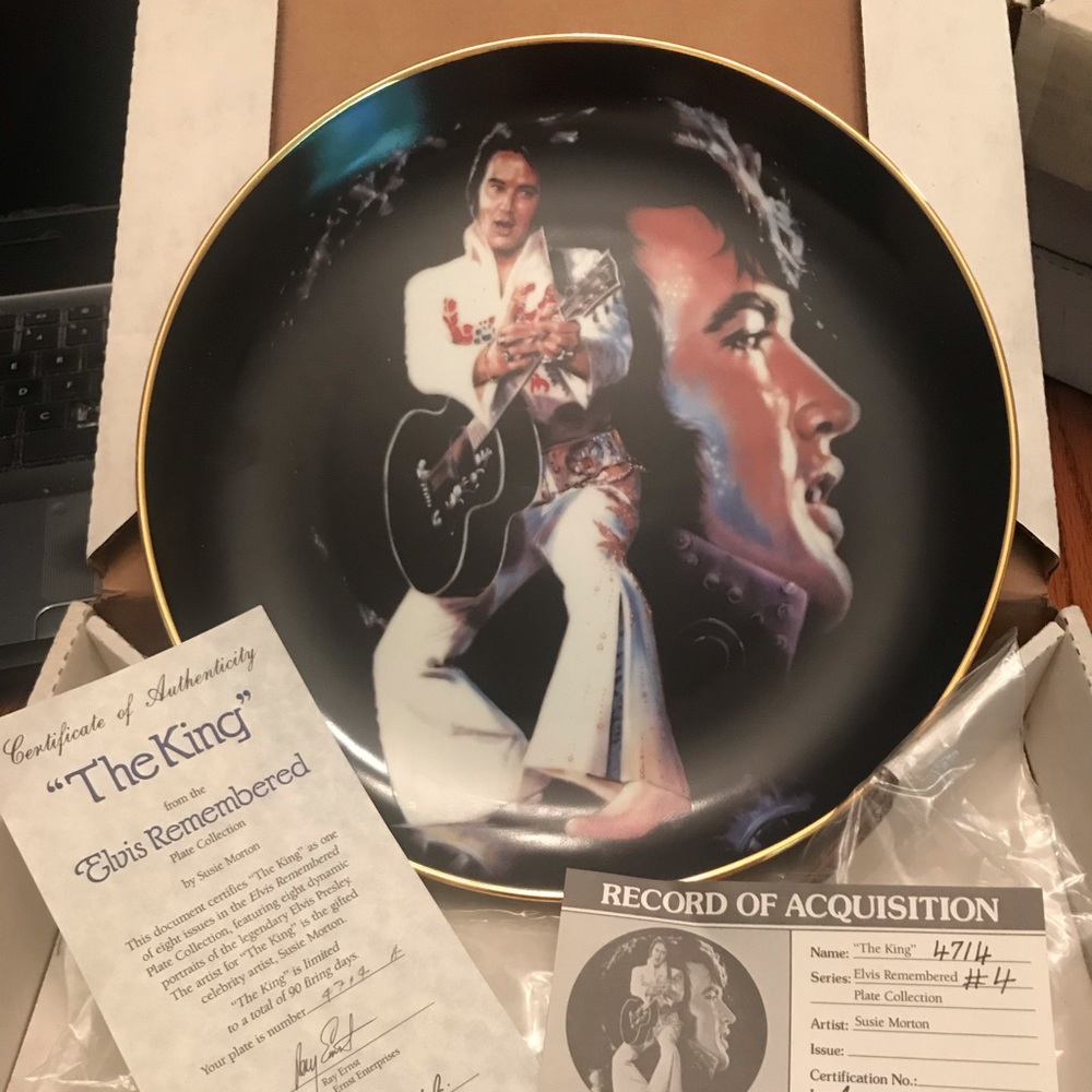 Set of 4 “Elvis Remembered” 10” collectible plates